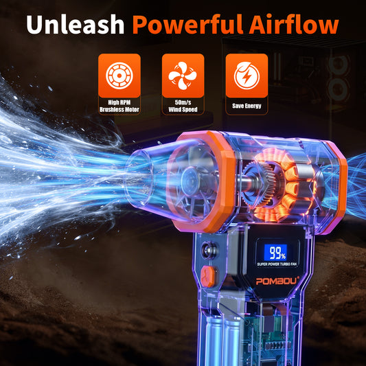 Cordless Electric Air Duster, 4-Speed Blower for Keyboard Car Clean 120000RPM LED Display, 5200mAh Type-C Dust Cleaner Replace Disposable Air Cans for Keyboard